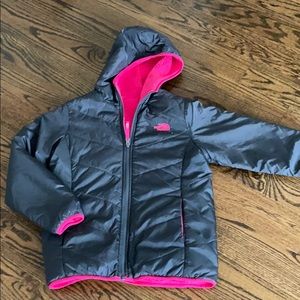 Girls Reversible North Face Jacket size 14/16